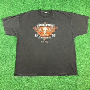 Vintage Alstyle Orange County Choppers Mens Large 1999 T-Shirt New York Tag Cut‎